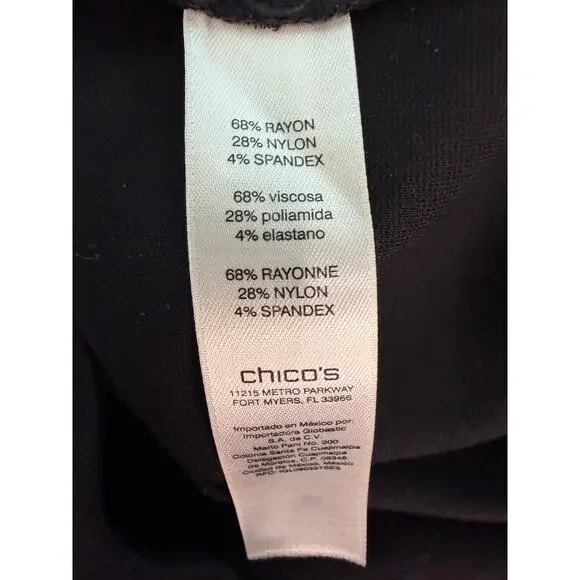 CHICO'S Black Stretch Sheath Dress M 🖤 - Picture 5 of 7